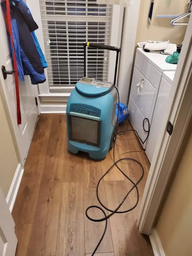 Commercial dehumidifier deployed for Flood Damage Cleanup in Topeka